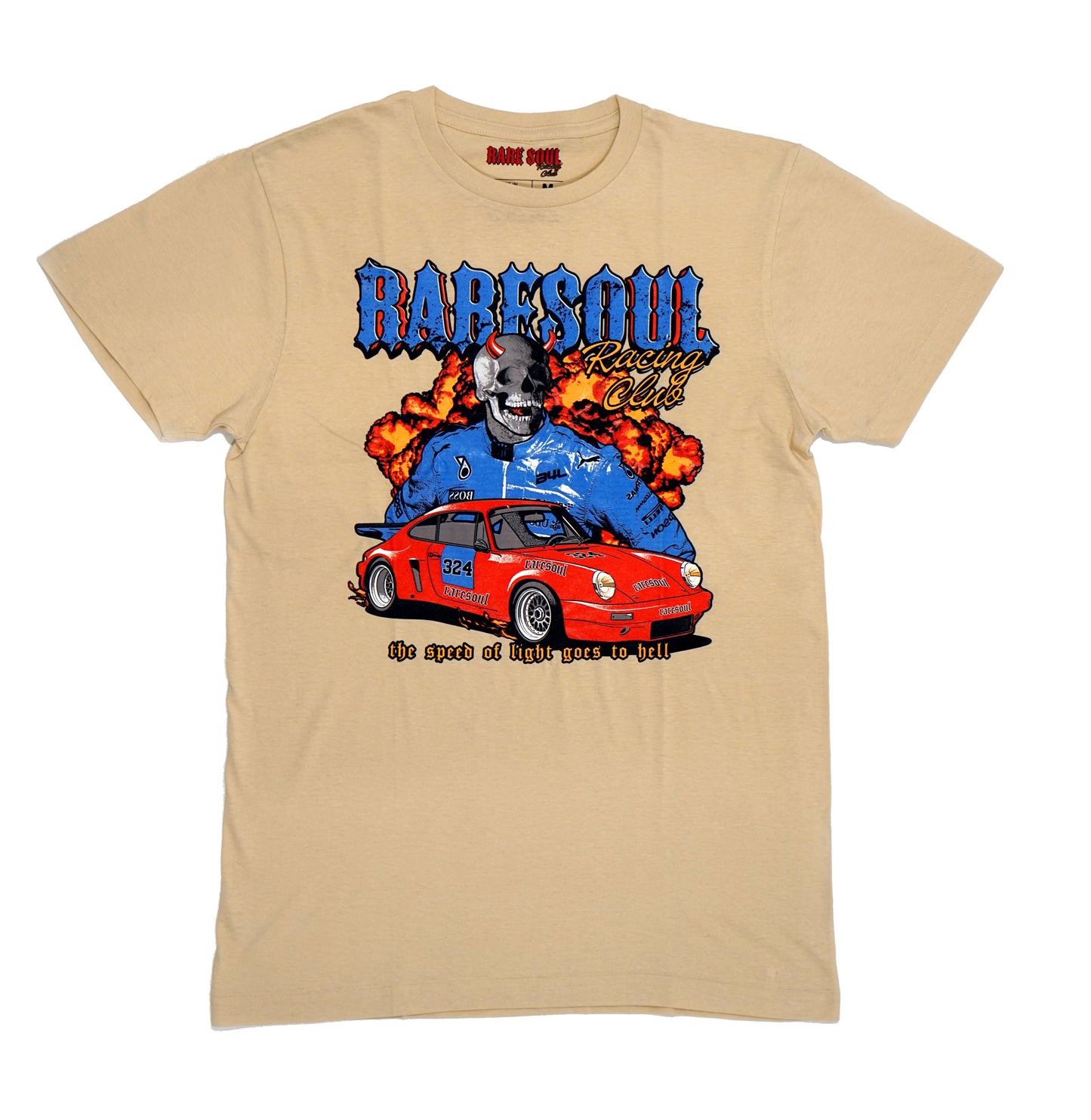 Rare Soul Racing Club “Speed of Light” Tee – Sand